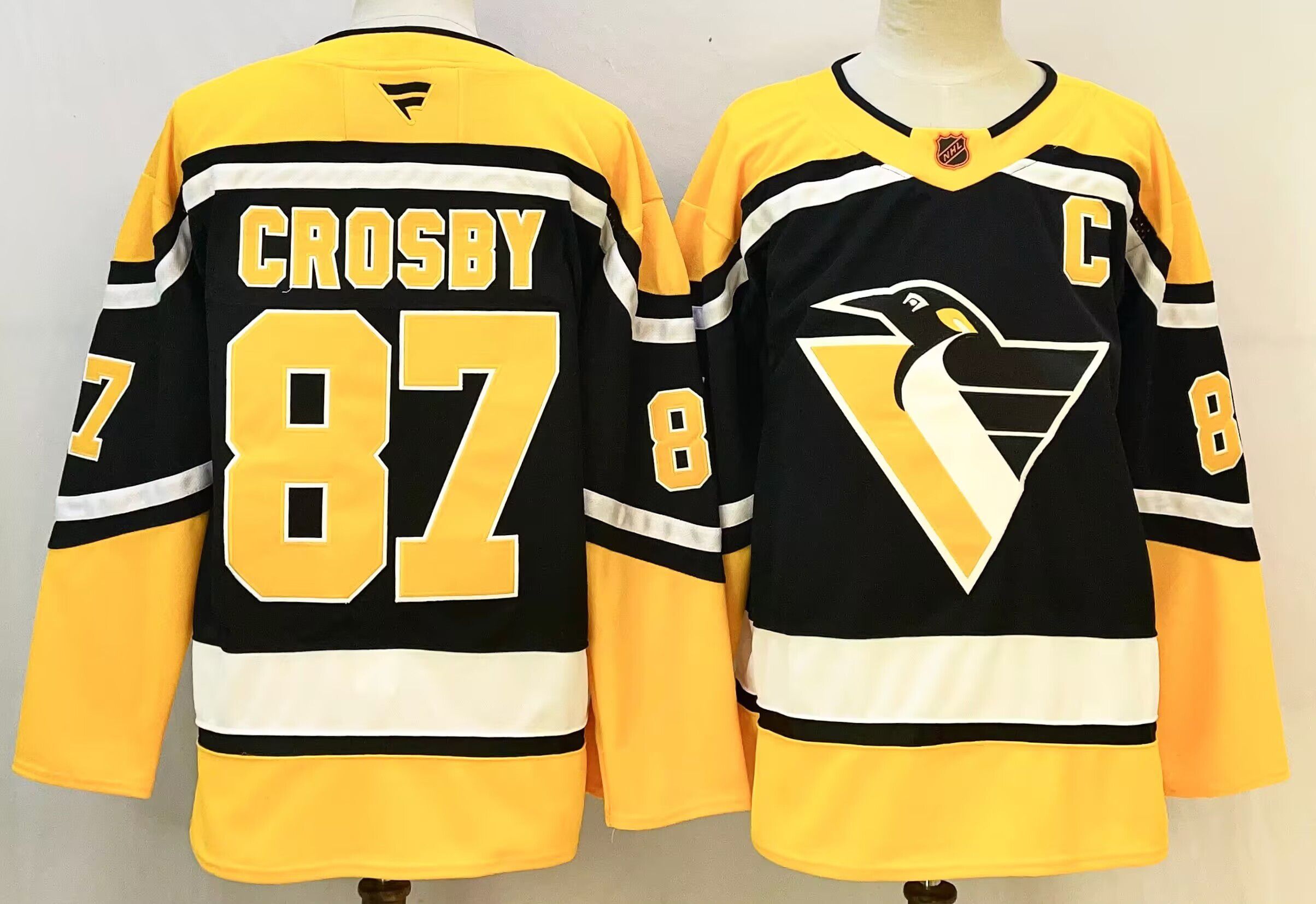 Men Pittsburgh Penguins #87 Crosby Yellow black 2026 Adidias NHL Jersey style 001->pittsburgh penguins->NHL Jersey